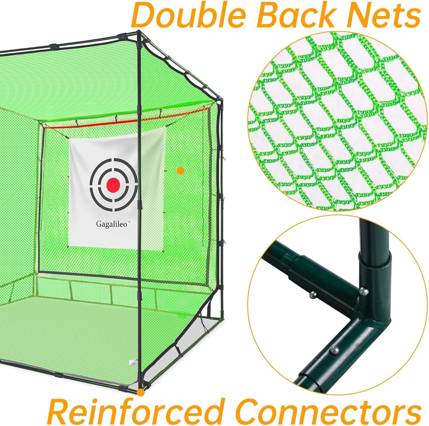 Professional Golf Practice Hitting Net for Backyard and Indoor Use with Heavy Duty Design and Portable Frame